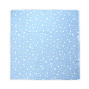 Lorelli Muszlin takaró 80x80 cm- Aquatic With Stars