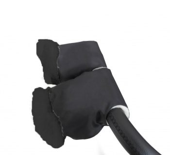 Kézmelegítő kesztyű babakocsihoz fekete színben