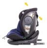 ISOFIX-es 360°-ban forgatható Mama Kiddies i-Size Power GT2 biztonsági autósülés (40 -150 cm) kék színben ajándék napvédővel