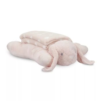 Lorelli Poffy Duo takaró 75x90 cm párnával 45x30 cm - Peach Bunny