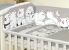 Mama Kiddies Baby Bear 5 részes babaágynemű 180°-os rácsvédővel szürke színben jegesmacis mintával