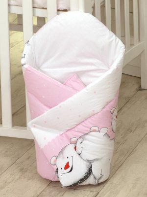 Mama Kiddies Baby Bear kókuszpólya pink színben jegesmacis mintával