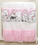   Mama Kiddies Baby Bear zsebes tároló pink színben jegesmaci mintával