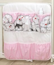   Mama Kiddies Baby Bear zsebes tároló pink színben jegesmaci mintával