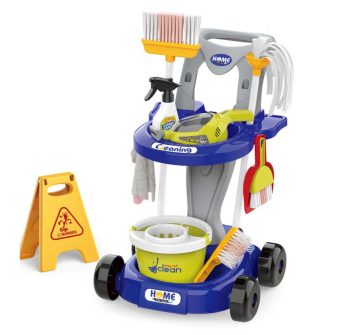 20 részes Mama Kiddies Little Helper takarító szett, kiegészítőkkel kék színben