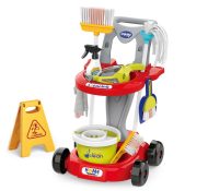   20 részes Mama Kiddies Little Helper takarító szett, kiegészítőkkel piros színben
