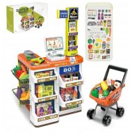   Mama Kiddies 60 részes 82 cm magas Luxury játék szupermarket kiegészítőkkel kék színben