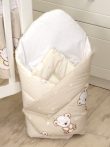 Mama Kiddies Baby Bear pólya bézs macis mintával
