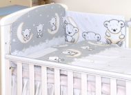   180°-os rácsvédő szürke macis mintával (Baby Bear kollekció)