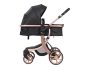 Mama Kiddies® Sun Black ELITE 3az1-ben multifunkciós babakocsi kiegészítőkkel fekete színben + Ajándék