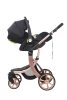 Mama Kiddies® Sun Black ELITE 3az1-ben multifunkciós babakocsi kiegészítőkkel fekete színben + Ajándék