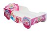Mama Kiddies 160x80-as gyerekágy hintó dizájnnal - rózsaszín mintával - matraccal