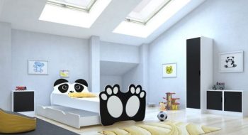 Mama Kiddies 160x80-as gyerekágy Panda dizájnnal és matraccal