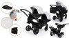 Mama Kiddies Gemini 3az1-ben ikerbabakocsi kiegészítőkkel világosszürke-fekete színben + ajándék Mama Kiddies Gemini 3az1-ben ikerbabakocsi kiegészítőkkel világosszürke-fekete színben + ajándék