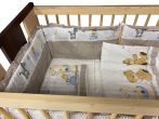   Mama Kiddies Sofie Dreams 4 részes babaágynemű 180°-os rácsvédővel bézs színben - Teddy Play