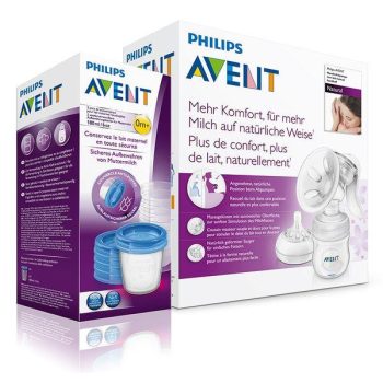 Philips Avent Natural kézi mellszívó + Ajándék VIA pohár 180 ml