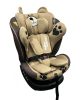 ISOFIX-es 360°-ban forgatható Mama Kiddies Murphy Bear biztonsági autósülés (40-150 cm iSize) bézs-barna színben ajándék napvédővel