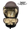 ISOFIX-es 360°-ban forgatható Mama Kiddies Murphy Bear biztonsági autósülés (40-150 cm iSize) bézs-barna színben ajándék napvédővel