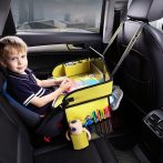 Hordozható asztalka autós mintával - sárga színben Hordozható asztalka autós mintával - sárga színben