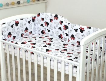 Mama Kiddies Baby Bear 5 részes babaágynemű 180°-os rácsvédővel Mini mintával