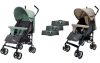 Mama Kiddies® Vento sport ikerbabakocsi zöld/bézs/szürke színben + Ajándék esővédők Mama Kiddies® Vento sport ikerbabakocsi zöld/bézs/szürke színben + Ajándék esővédők