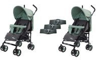   Mama Kiddies Vento sport ikerbabakocsi zöld/szürke színben + Ajándék esővédők