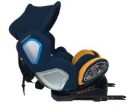   ISOFIX-es 360°-ban forgatható Mama Kiddies Champion biztonsági autósülés (0-36 kg) kék-sárga színben ajándék napvédővel