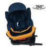 BOXING DAY - ISOFIX-es 360°-ban forgatható Mama Kiddies Champion biztonsági autósülés (0-36 kg) kék-sárga színben ajándék napvédővel