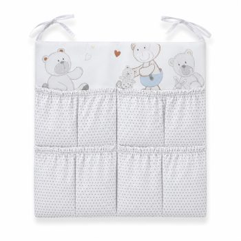 Mama Kiddies® Sofie Dreams zsebes tároló szürke színben - Teddy Play