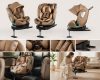 ISOFIX-es 360°- ban forgatható Mama Kiddies iSize Journey Extra biztonsági autósülés (40–150 cm) bézs színben támasztólábbal ajándék napvédővel és lábtartóval