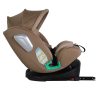 ISOFIX-es 360°- ban forgatható Mama Kiddies iSize Journey Extra biztonsági autósülés (40–150 cm) bézs színben támasztólábbal ajándék napvédővel és lábtartóval