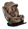 ISOFIX-es 360°- ban forgatható Mama Kiddies iSize Journey Extra biztonsági autósülés (40–150 cm) bézs színben támasztólábbal ajándék napvédővel és lábtartóval
