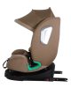 ISOFIX-es 360°- ban forgatható Mama Kiddies iSize Journey Extra biztonsági autósülés (40–150 cm) bézs színben támasztólábbal ajándék napvédővel és lábtartóval