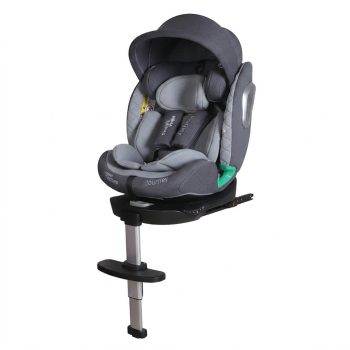 ISOFIX-es 360°- ban forgatható Mama Kiddies® iSize Journey Extra biztonsági autósülés (40–150 cm) szürke színben támasztólábbal ajándék napvédővel és lábtartóval ISOFIX-es 360°- ban forgatható Mama Kiddies® iSize Journey Extra biztonsági autósülés (40–150 cm) szürke színben támasztólábbal ajándék napvédővel és lábtartóval