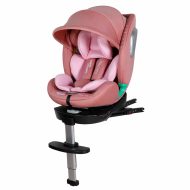   ISOFIX-es 360°- ban forgatható Mama Kiddies iSize Journey Extra biztonsági autósülés (40–150 cm) pink színben támasztólábbal ajándék napvédővel és lábtartóval