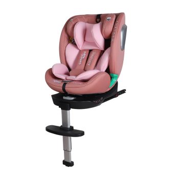 ISOFIX-es 360°- ban forgatható Mama Kiddies iSize Journey Extra biztonsági autósülés (40–150 cm) pink színben támasztólábbal ajándék napvédővel és lábtartóval ISOFIX-es 360°- ban forgatható Mama Kiddies iSize Journey Extra biztonsági autósülés (40–150 cm) pink színben támasztólábbal ajándék napvédővel és lábtartóval