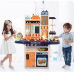   65 részes Mama Kiddies KitchenKing babakonyha szett kék-narancs színben
