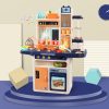 65 részes Mama Kiddies KitchenKing babakonyha szett kék-narancs színben