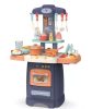 Mama Kiddies® 29 részes 62 cm magas Fashion Kitchen babakonyha szett kék színben - világítás, hangok, vízcsap