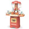 Mama Kiddies 29 részes 62 cm magas Effluent Kitchen babakonyha szett pink színben
