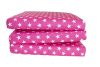 Mama Kiddies Sofie Dreams matrac 120x60x5 cm méretben (utazóágyba is) - Pink színben fehér csillagok