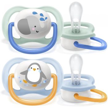 Philips Avent Ultra air játszócumi állatos 0-6 hó fiús 2 db SCF080/05