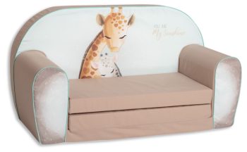Mama Kiddies prémium szétnyitható dupla gyerekfotel - Giraffe on Mana