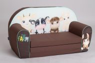   Mama Kiddies® szétnyitható dupla gyerekfotel és gyerekkanapé – Farm Animals