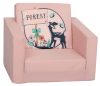 Mama Kiddies egyszemélyes szétnyitható kanapé - Pink Forest