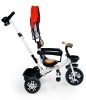 MK H-Trike Harmony tricikli 360 fokban forgatható üléssel, szülőkormánnyal piros-fehér színben + ajándék