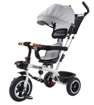   MK H-Trike Hawk tricikli 360 fokban forgatható üléssel szülőkormánnyal és lábtartóval szürke színben