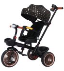   MK H-Trike Highline tricikli 360 fokban forgatható üléssel és szülőkormánnyal fekete színben