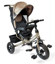   MK H-Trike Hype tricikli szülőkormánnyal és lábtartóval barna-fekete színben+ajándék