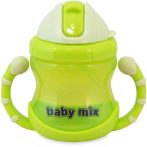1 db Baby Mix 200 ml-es zöld itatópohár szívószállal